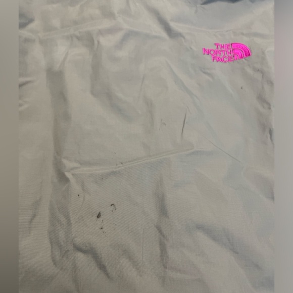 Grey/Pink Northface Rain Jacket (Small) - Picture 3 of 4
